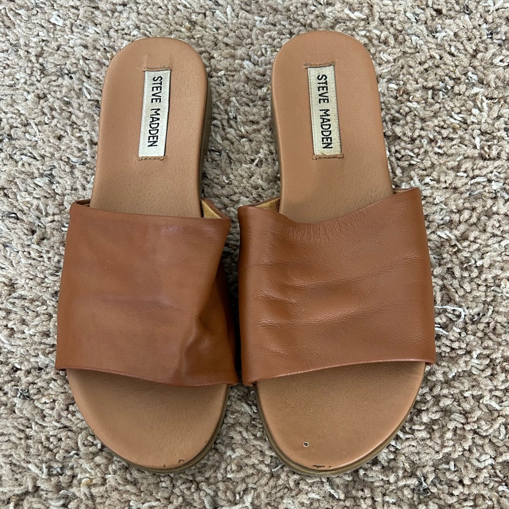 Steve Madden slides, lightly used.